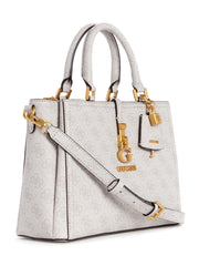 Gues* -  G James 4G peony logo handbag- WHITE LOGO