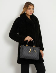 Gues* - G James 4G peony logo handbag - Brown