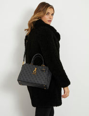Gues* - G James 4G peony logo handbag - Black Logo
