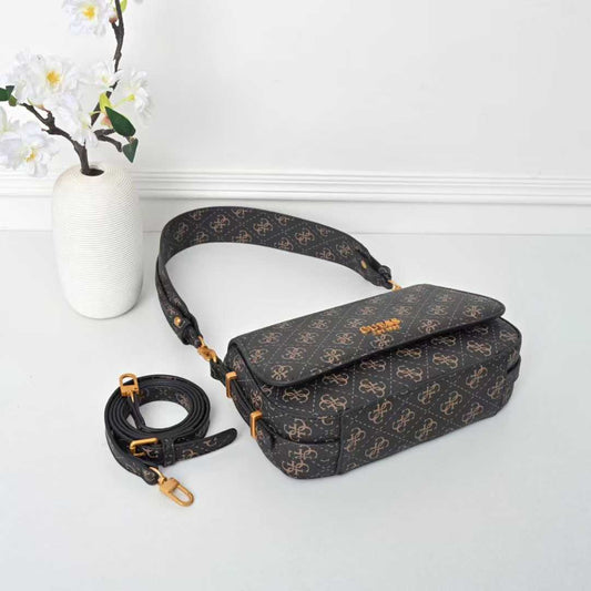 Gues* -  Guess Noelle Shoulder Bag - Gray LOGO