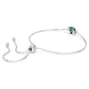 Swar*vski -Birthstone bracelet Square cut, May, Green, Rhodium plated-5710516