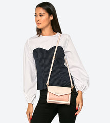 Charles & Ke*th -Adjustable Straps Magnetic Closure Cross Body Bag - Light Pink