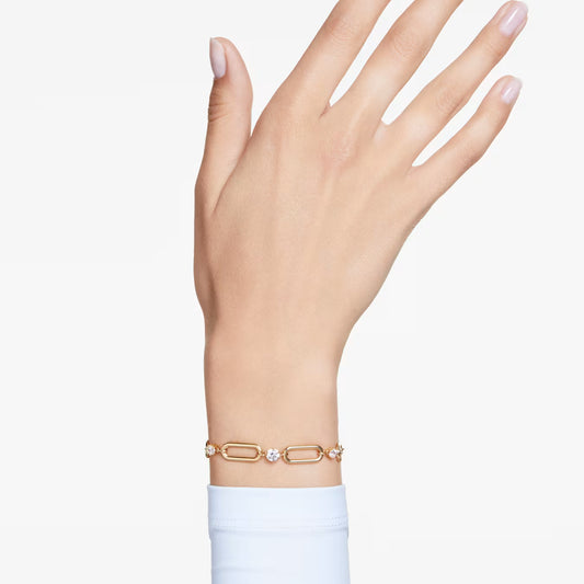 Swar*vski -Constella bracelet White, Gold-tone plated-5683359