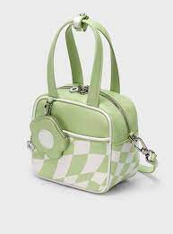 Charles & Ke*th - Minka Two-Tone Boxy Bag - Green-ON SALE