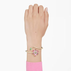 Swar*vski -Idyllia bangle Mixed cuts, Flower, Multicolored, Gold-tone plated-5709028