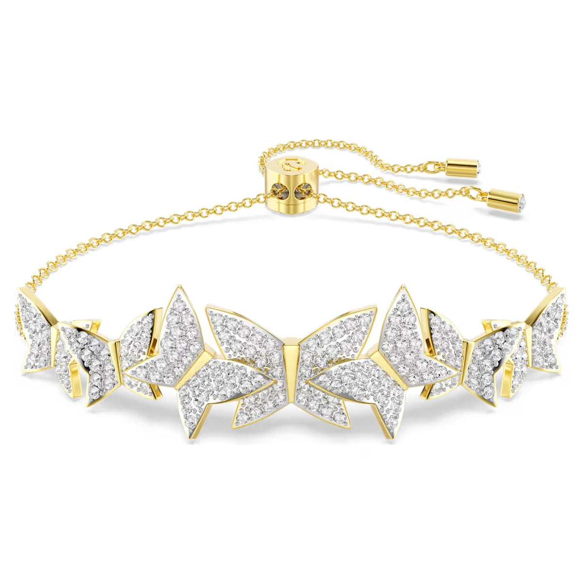 Swar*vski -Idyllia Lilia bracelet Butterfly, White, Gold-tone plated-5736072