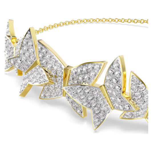 Swar*vski -Idyllia Lilia bracelet Butterfly, White, Gold-tone plated-5736072
