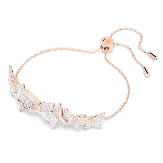 Swar*vski -Idyllia Lilia bracelet Butterfly, White, Rose gold-tone plated-5636430