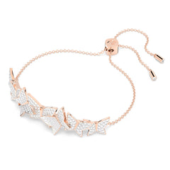 Swar*vski -Idyllia Lilia bracelet Butterfly, White, Rose gold-tone plated-5636430