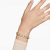 Swar*vski -Imber Tennis bracelet Round cut, White, Gold-tone plated-5682586