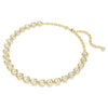 Swar*vski -Imber Tennis necklace Round cut, White, Gold-tone plated-5682585