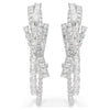 Swar*vski -Matrix hoop earrings Mixed cuts, White, Rhodium plated-5727098