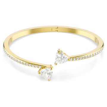 Swar*vski -Mesmera bangle Heart, White, Gold-tone plated-Medium-5733474
