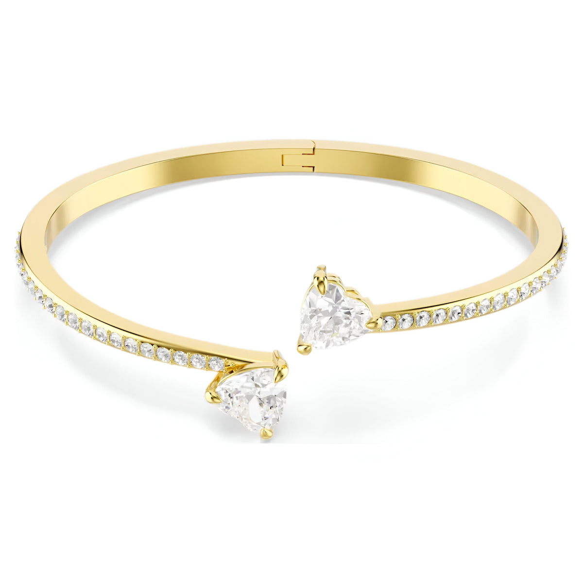 Swar*vski -Mesmera bangle Heart, White, Gold-tone plated-Medium-5733474