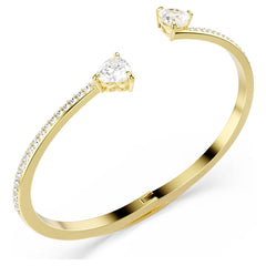 Swar*vski -Mesmera bangle Heart, White, Gold-tone plated-Medium-5733474