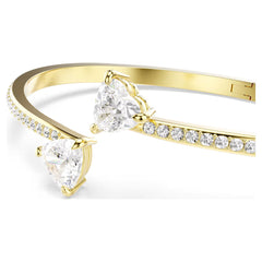 Swar*vski -Mesmera bangle Heart, White, Gold-tone plated-Medium-5733474