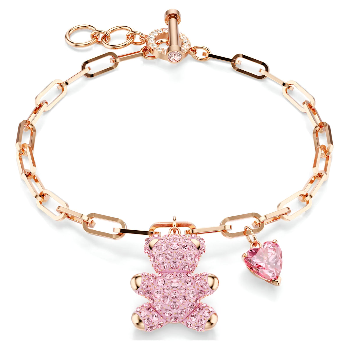 Swar*vski -Teddy bracelet Bear, Pink, Rose gold-tone plated-5642978