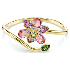 Swar*vski -Idyllia bangle Mixed cuts, Flower, Multicolored, Gold-tone plated-5709028