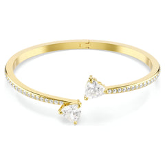 Swar*vski -Mesmera bangle Heart, White, Gold-tone plated-Medium-5733474