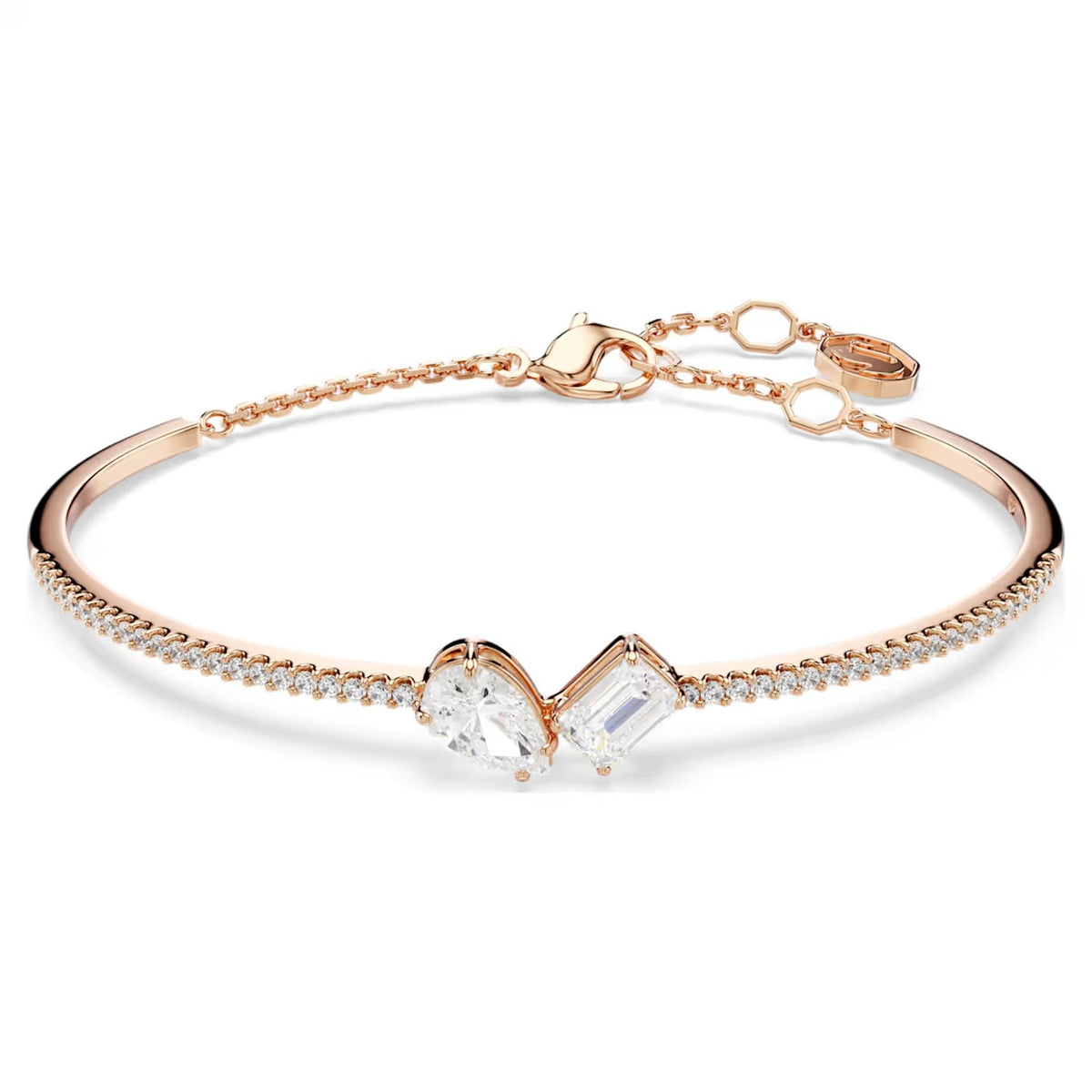 Swar*vski -Mesmera bangle Mixed cuts, White, Rose gold-tone plated-5734247