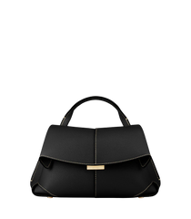 Polene -Mokki Mini Edition Textured Black with Ecru Stitching