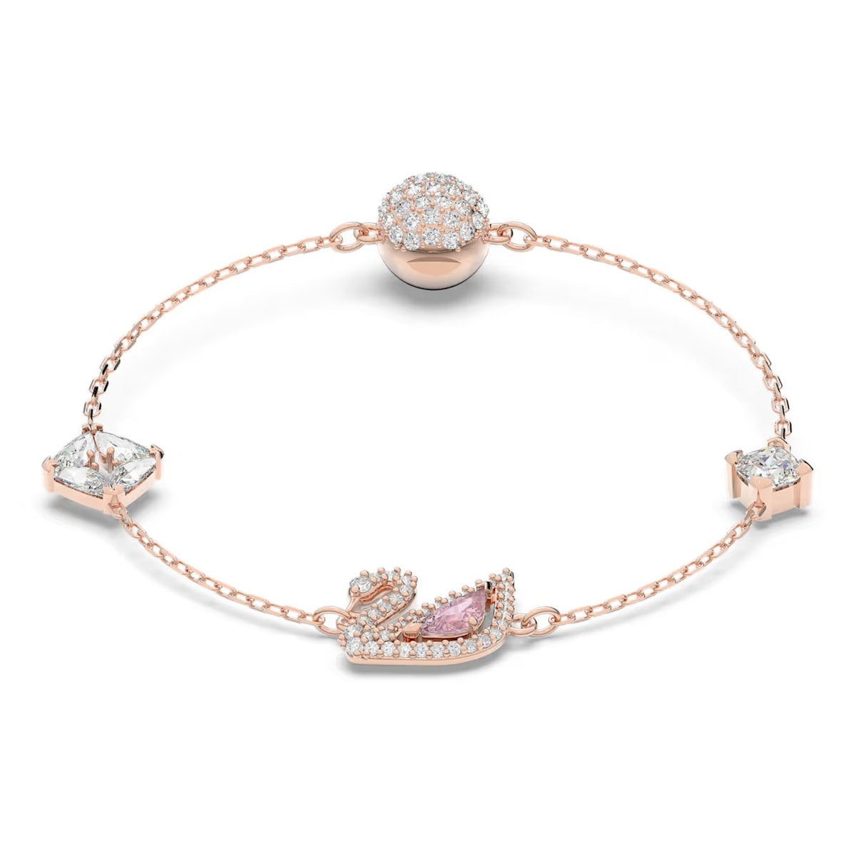 Swar*vski -Swan bracelet Swan, Pink, Rose gold-tone plated-5472271