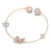 Swar*vski -Swan bracelet Swan, Pink, Rose gold-tone plated-5472271